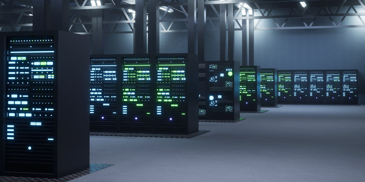 Sala con centros de datos para monitoreo del consumo de agua